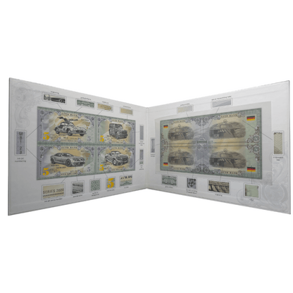 Mercedes-Benz Auto Fantasy Note – Limited Uncut Sheet of 4 Prestige Collectible Banknotes