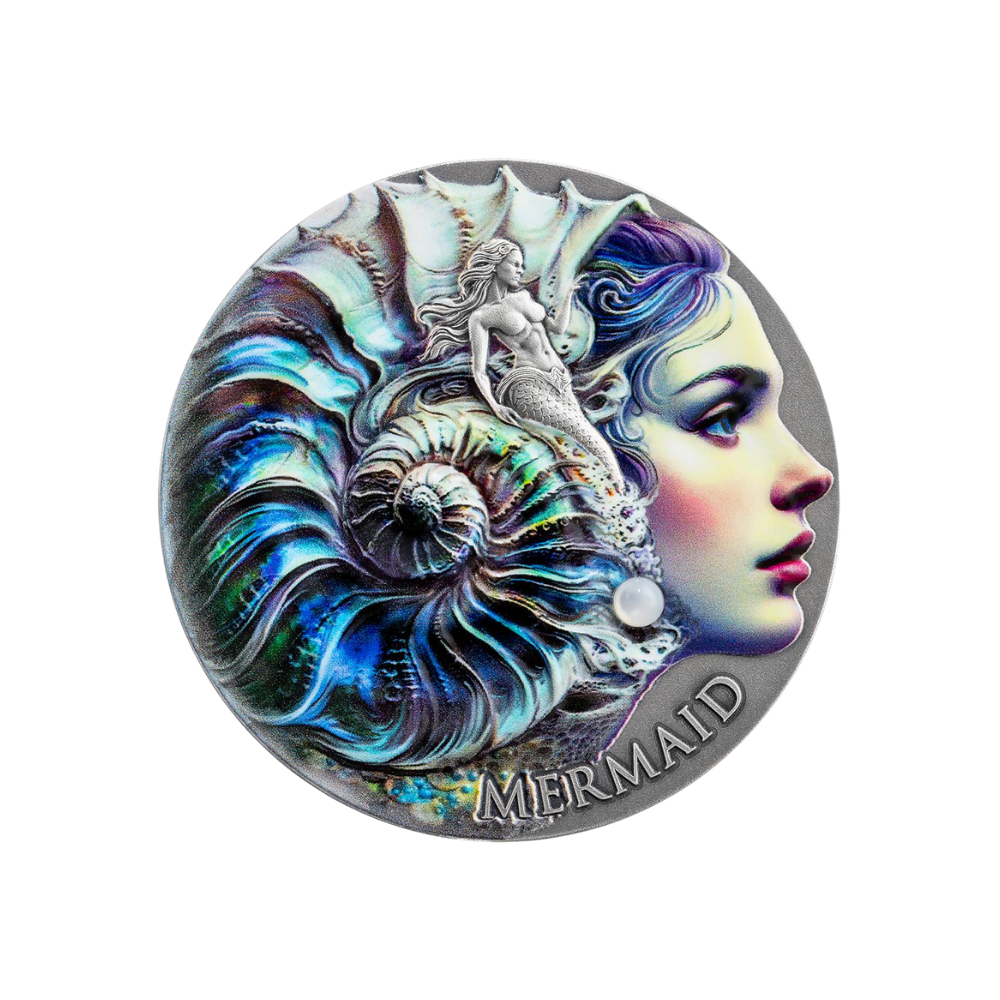 Mermaid Nature Spirits 2 Oz Silver Coin 2025