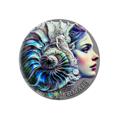 Mermaid Nature Spirits 2 Oz Silver Coin 2025