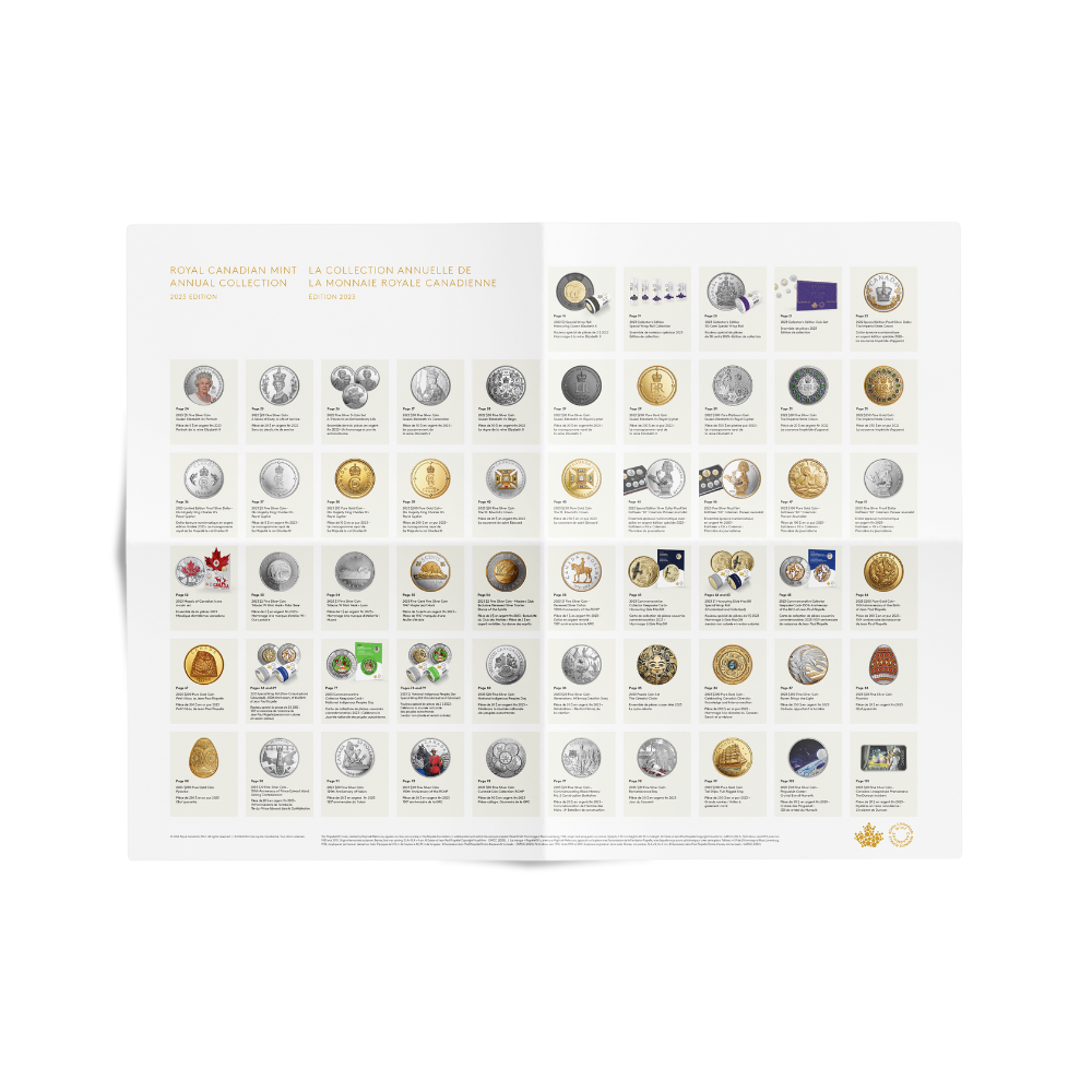 2023 Annual Collection Book with Special Edition Uncirculated Coins The Royal Canadian Mint