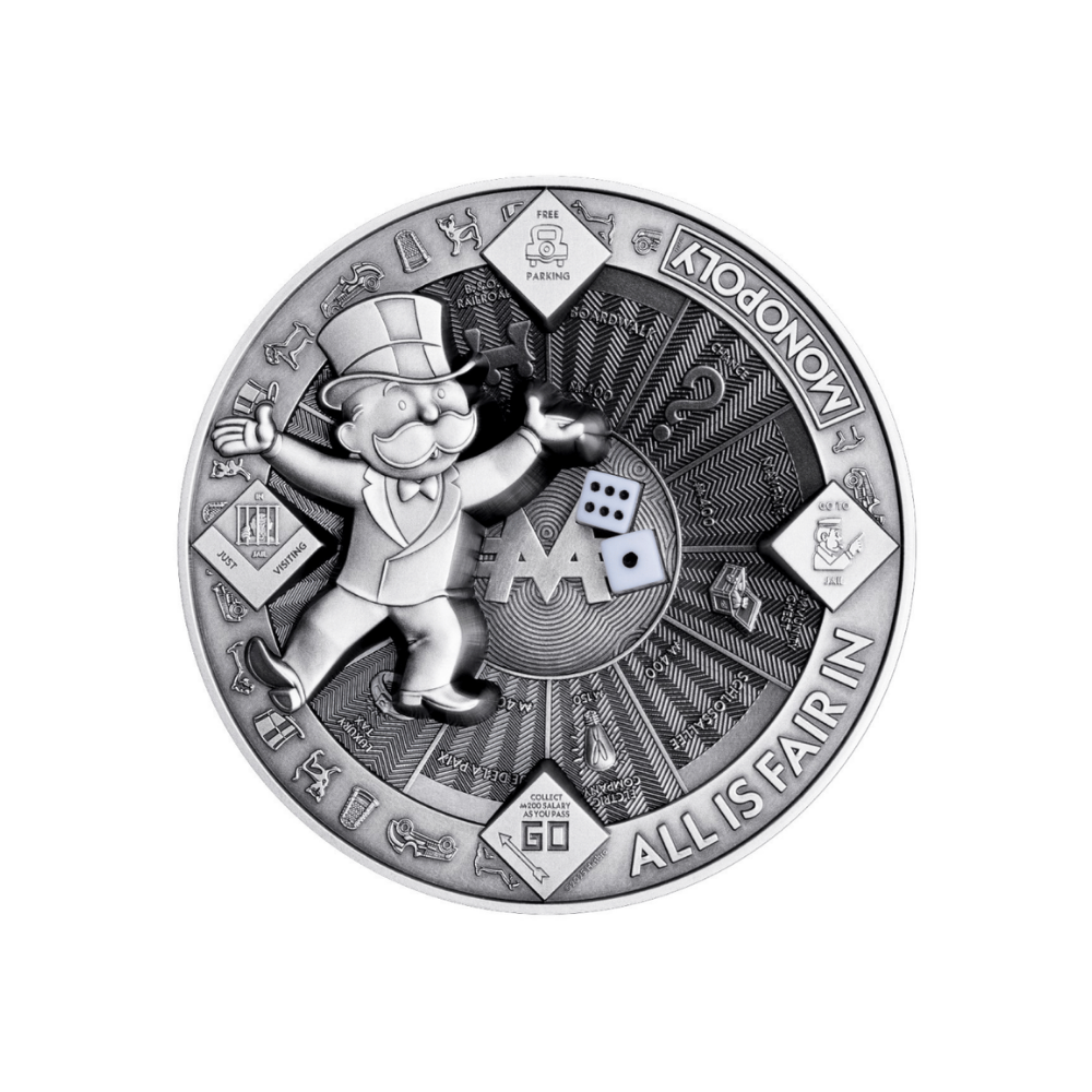 Monopoly 90th Anniversary 10 Oz Multilayer Coin 2025