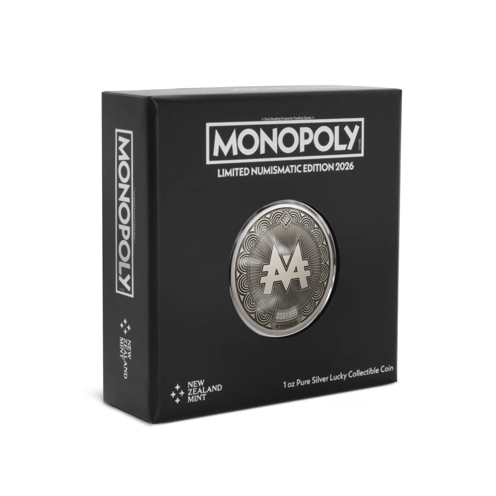 Monopoly 2026 Limited Edition 1 Oz Silver Coin Board Set Agoro By Monopoly BoardSetbox 