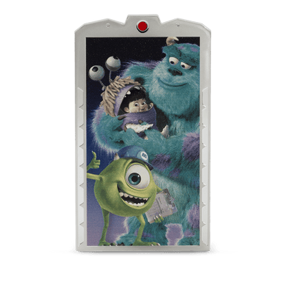 Disney Pixar Monsters, Inc. Mike and Sulley Silver Coin reverse - Agoro New Zealand Mint