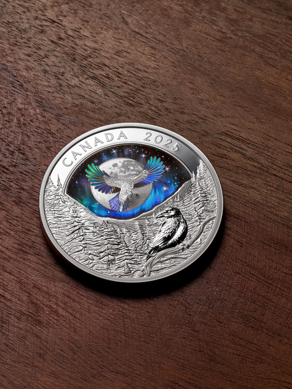 RCM Moon Sky: Raven – 1 oz. Fine Silver Coin