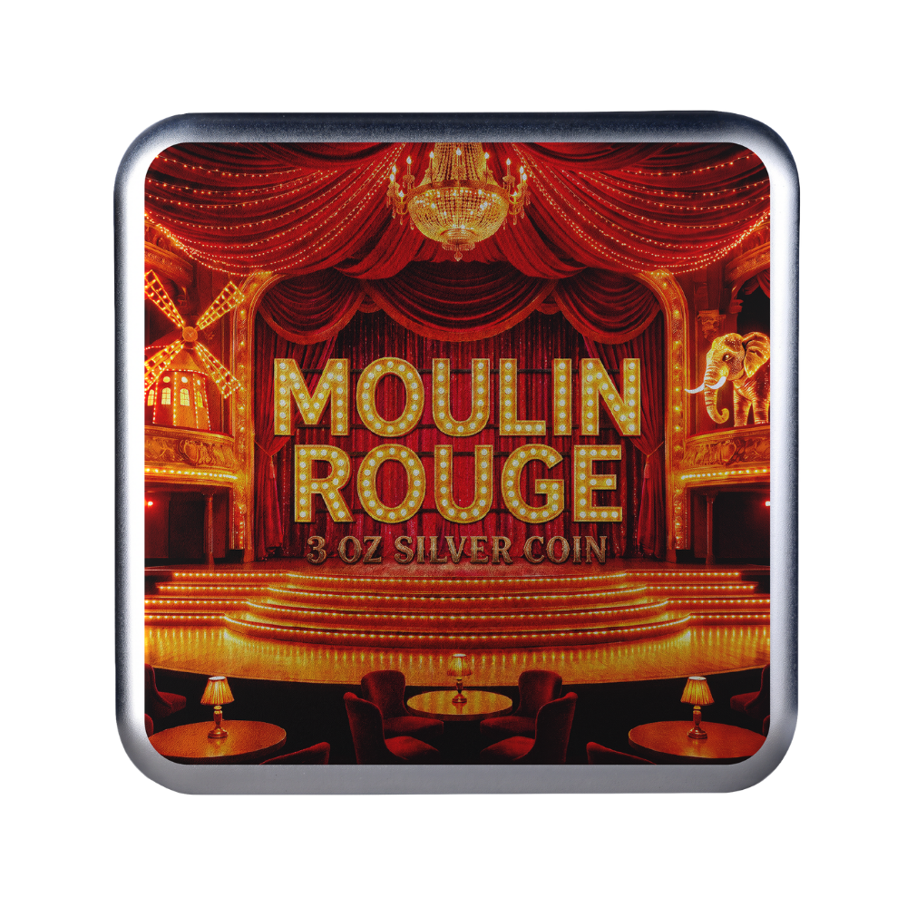 Moulin Rouge Cabaret in Motion 3 Oz Silver Coin 2027 MDM