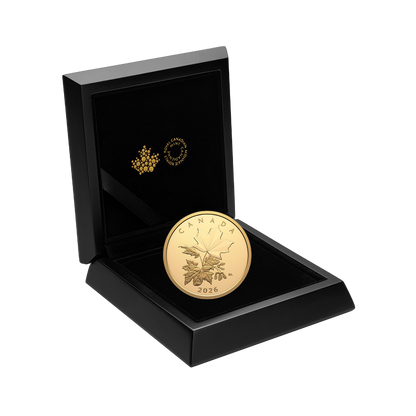 Multifaceted Maple Leaves 1 Oz Pure Gold Coin Canada 2026 Royal Canadian Mint