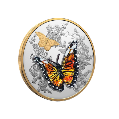 Murano Monarch Butterfly Half Kilo Fine Silver Coin Canada 2025