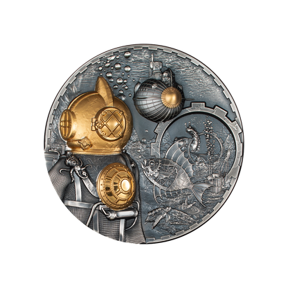 NAUTILUS Steampunk 1 Kg Kilo Silver Coin $100 Cook Islands 2024
