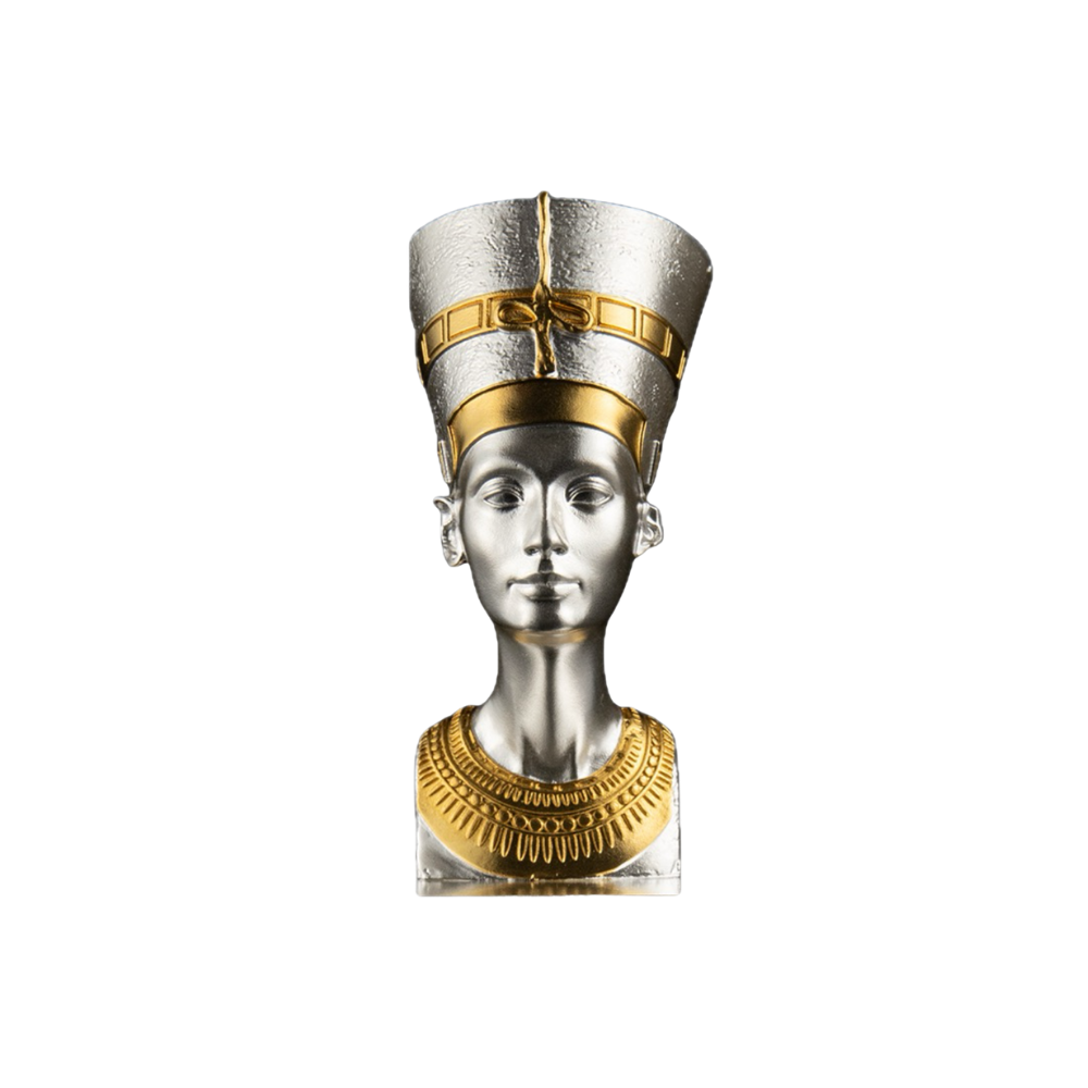NEFERTITI 3D 5 Oz Silver Coin $10 Samoa 2024