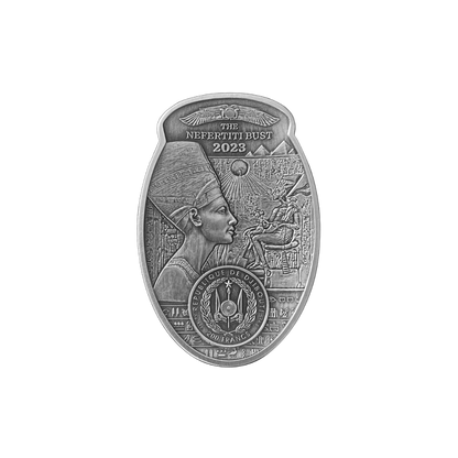 NEFERTITI BUST 3 Oz Silver Coin 200 Francs Djibouti 2023