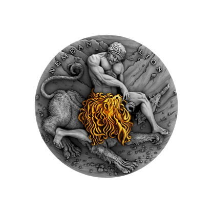 NEMEAN LION Twelve Labours of Hercules 2 Oz Silver Coin $5 Niue 2018