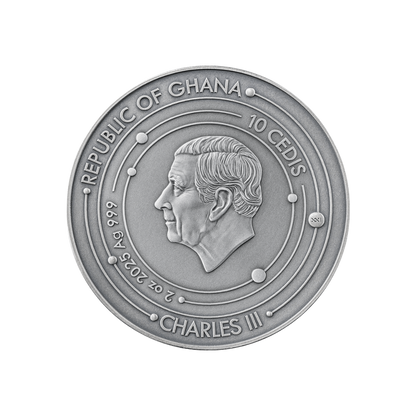 NEPTUNE Solar System 2 Oz Silver Coin 10 Cedis Ghana 2025