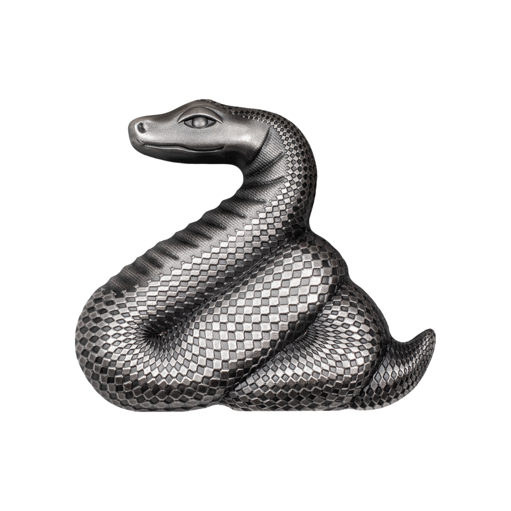 NIMBLE SILVER SNAKE Lunar Collection 1 Oz Silver Coin 1000 Togrog Mongolia 2025
