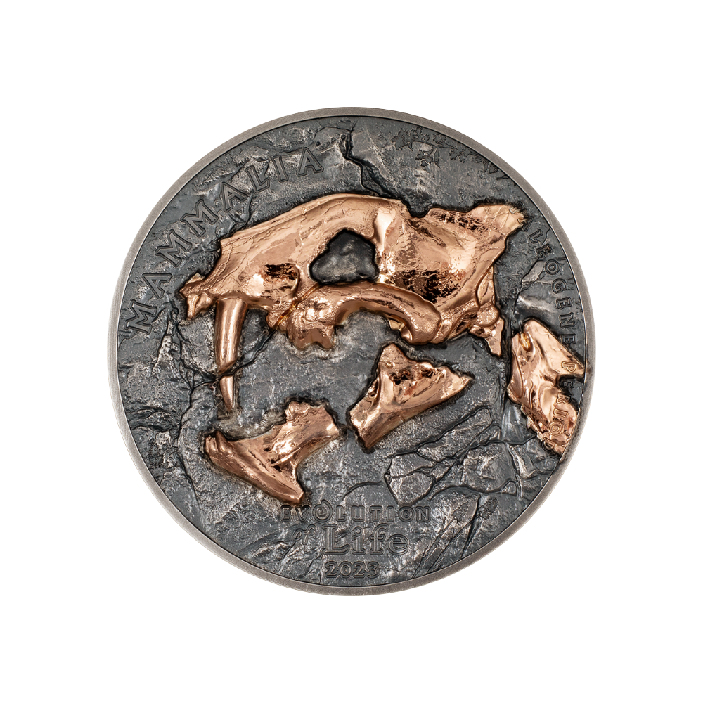 NIMRAVIDAE Evolution of Life 1 Oz Silver Coin 500 Togrog Mongolia 2023