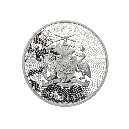 NORTHERN LIGHTS 5 Oz Silver Coin $5 Barbados 2023