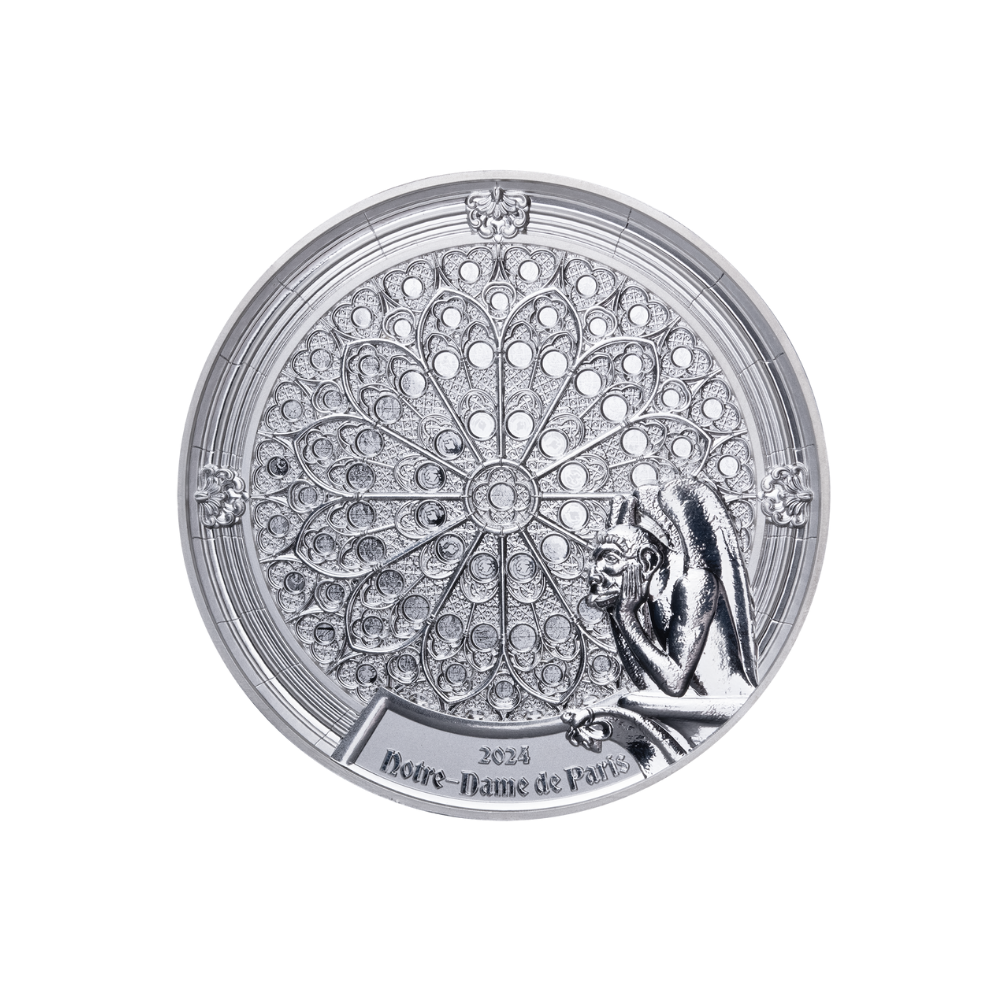 NOTRE DAME 3 Oz Silver Coin 200 Francs Djibouti 2024