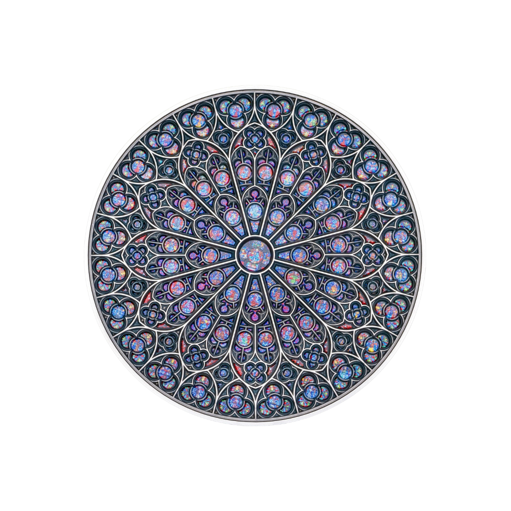 NOTRE DAME Mandala Art 10th Anniversary 5 Oz Silver Coin $10 Fiji 2024
