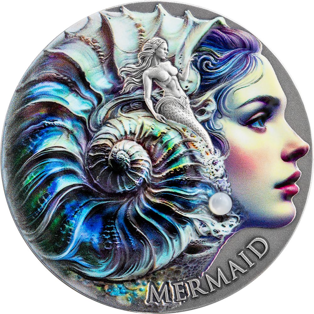 Mermaid Nature Spirits 2 Oz Silver Coin 2025 reverse mint xxi parthava coin