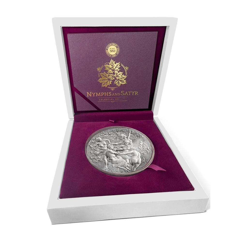 NYMPHS AND SATYR Celestial Beauty 1 Kg Kilo Silver Coin 10000 Francs Cameroon 2025