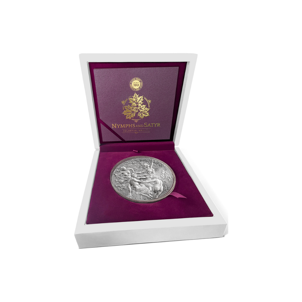 NYMPHS AND SATYR Celestial Beauty 1 Kg Kilo Silver Coin 10000 Francs Cameroon 2025