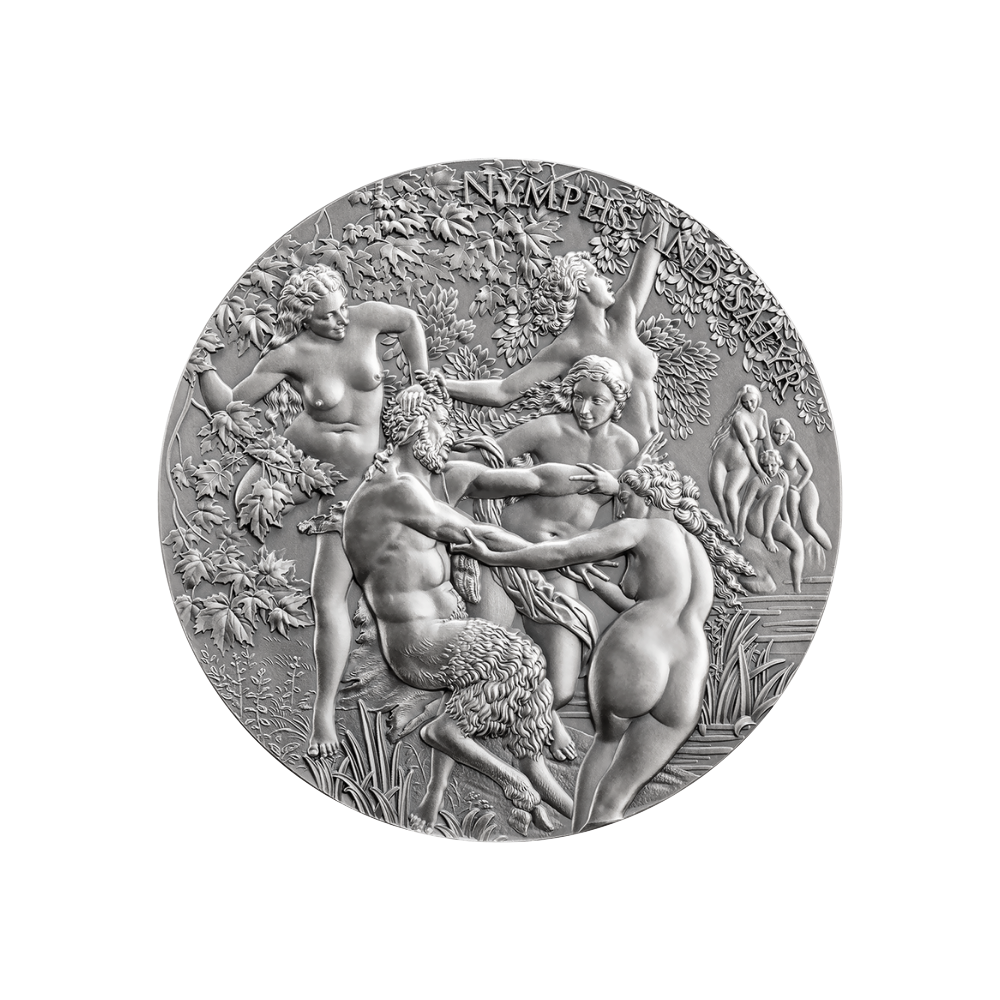 NYMPHS AND SATYR Celestial Beauty 1 Kg Kilo Silver Coin 10000 Francs Cameroon 2025