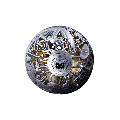 Nature & Technology 2 Oz Silver Filigree Coin 2025