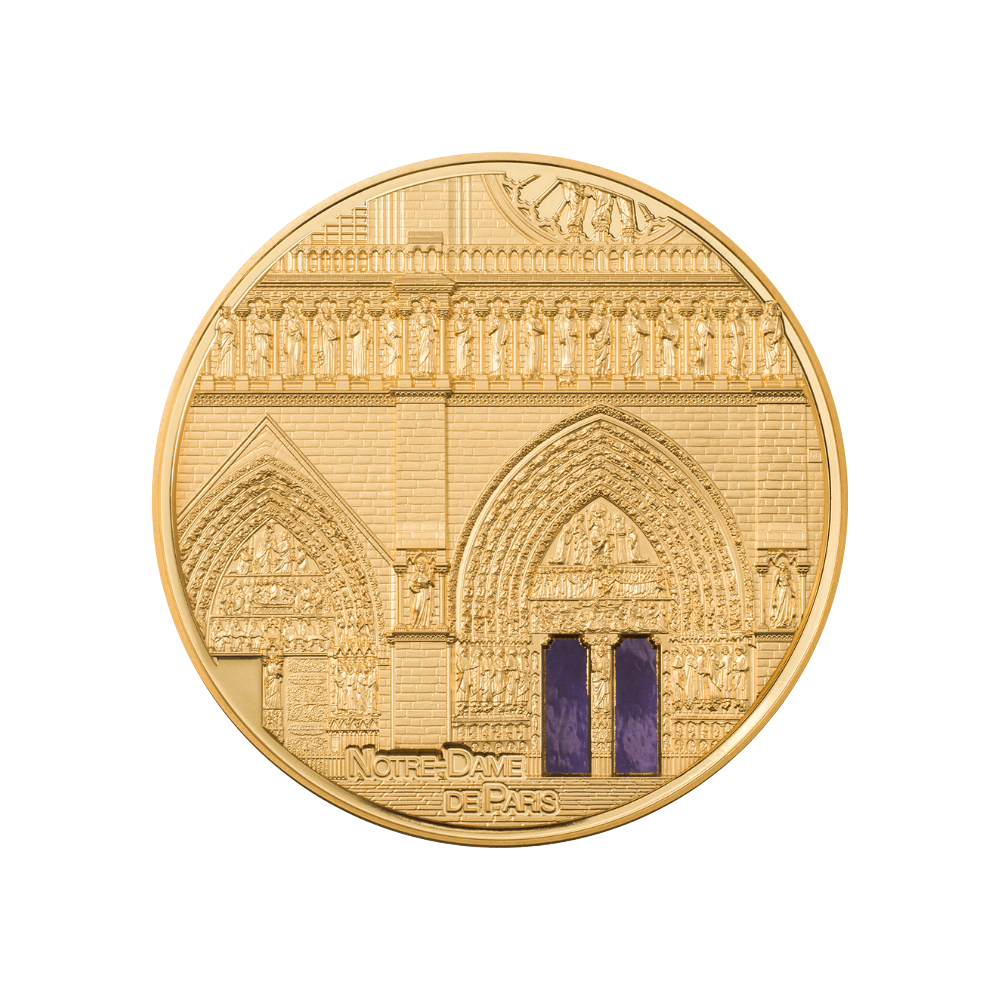 Notre Dame De Paris Tiffany Art Metropolis 5 Oz Gold Coin 2021