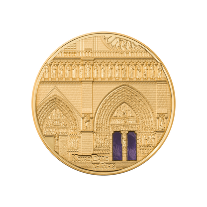 Notre Dame De Paris Tiffany Art Metropolis 5 Oz Gold Coin 2021