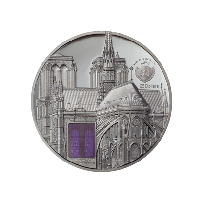 Notre Dame De Paris Tiffany Art Metropolis 5 Oz Silver Coin 2021