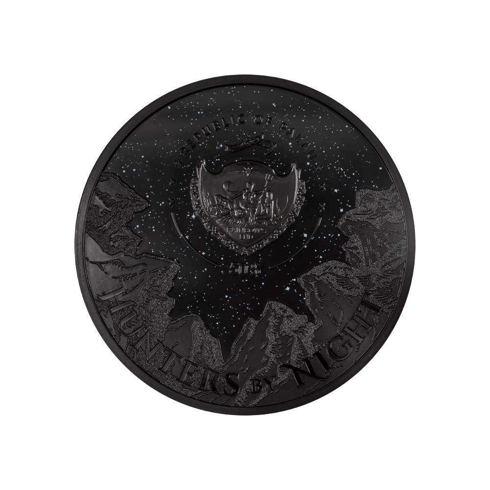 OCELOT Hunters By Night 1 Kg Kilo Silver Coin $50 Palau 2025
