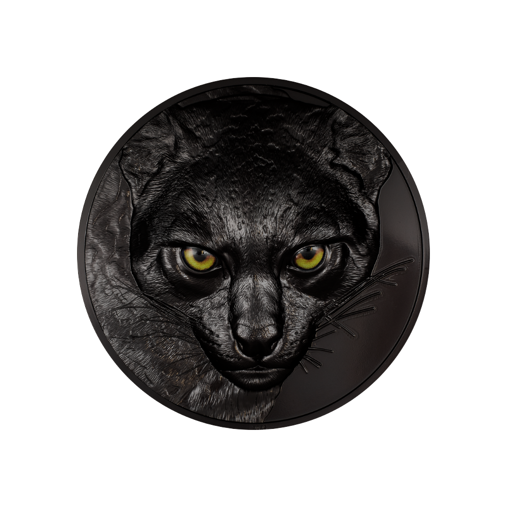 OCELOT Hunters By Night 1 Kg Kilo Silver Coin $50 Palau 2025