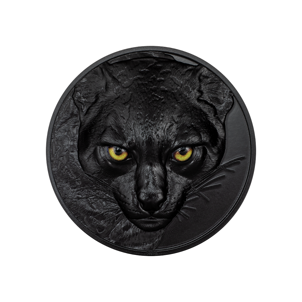 OCELOT Hunters By Night 2 Oz Silver Coin $10 Palau 2024