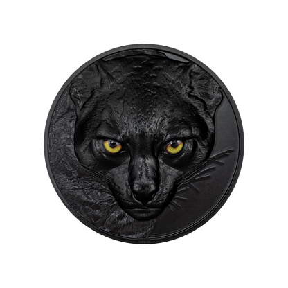 OCELOT Hunters By Night 2 Oz Silver Coin $10 Palau 2024