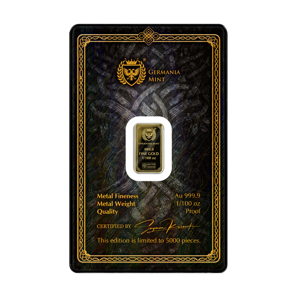 Odin Gods of Germania Gold Bar 2026 Germani Mint