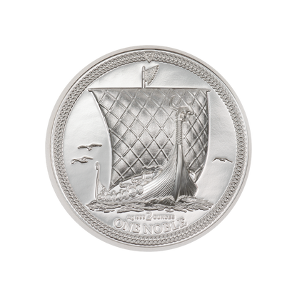 ONE NOBLE 2 Oz Silver Coin Isle of Man 2023