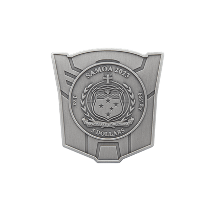 OPTIMUS PRIME Transformer Shaped 1 Oz Silver Coin $5 Samoa 2023