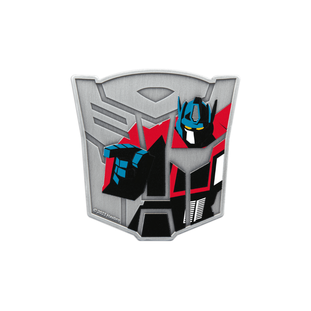 OPTIMUS PRIME Transformer Shaped 1 Oz Silver Coin $5 Samoa 2023