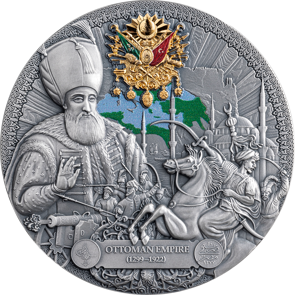 OTTOMAN EMPIRE Legacy of the Greatest Empires 2 Oz Silver Coin 2000 Francs Cameroon 2024