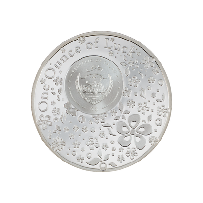 OUNCE OF LUCK Four Leaf Clover 1 Oz Silver Coin $5 Palau 2023