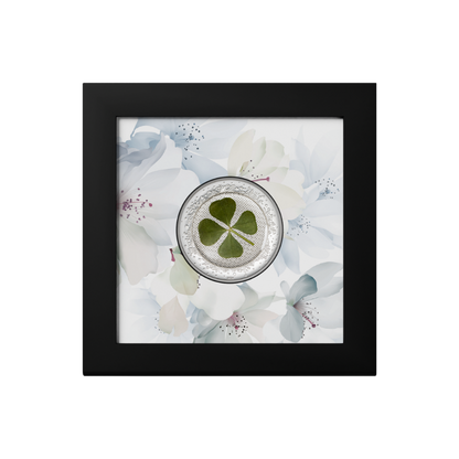 OUNCE OF LUCK Four Leaf Clover 1 Oz Silver Coin $5 Palau 2024