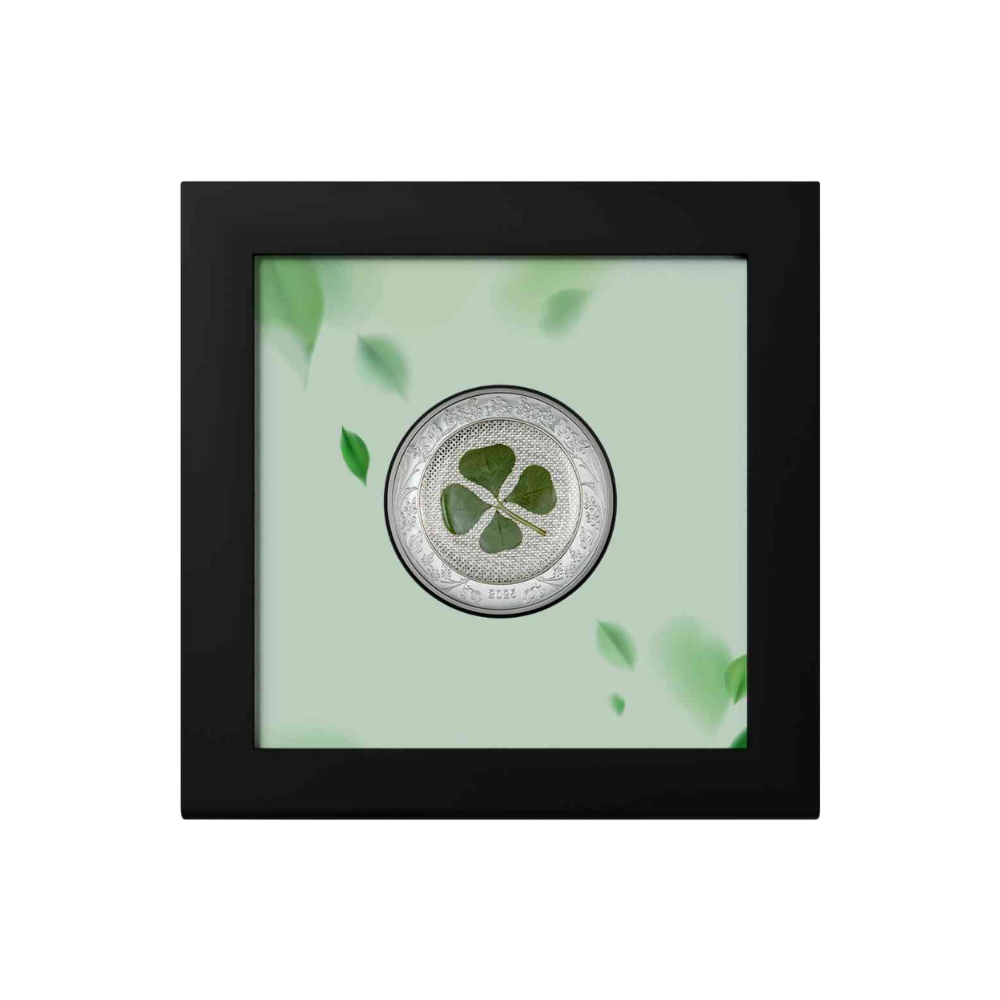 OUNCE OF LUCK Four Leaf Clover 1 Oz Silver Coin $5 Palau 2025