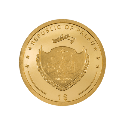 OUNCE OF LUCK Four Leaf Clover Gold Coin $1 Palau 2023