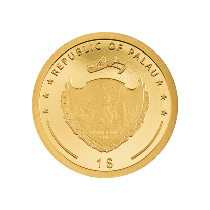 OUNCE OF LUCK Four Leaf Clover Gold Coin $1 Palau 2024 - CIT OUNCE OF LUCK Four Leaf Clover Gold Coin $1 Palau 2024 - CIT