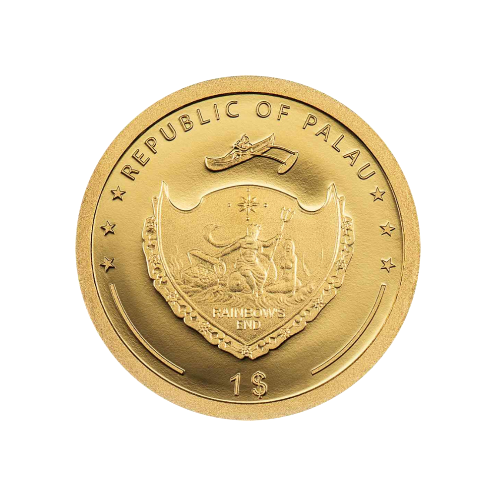OUNCE OF LUCK Four Leaf Clover Gold Coin $1 Palau 2025
