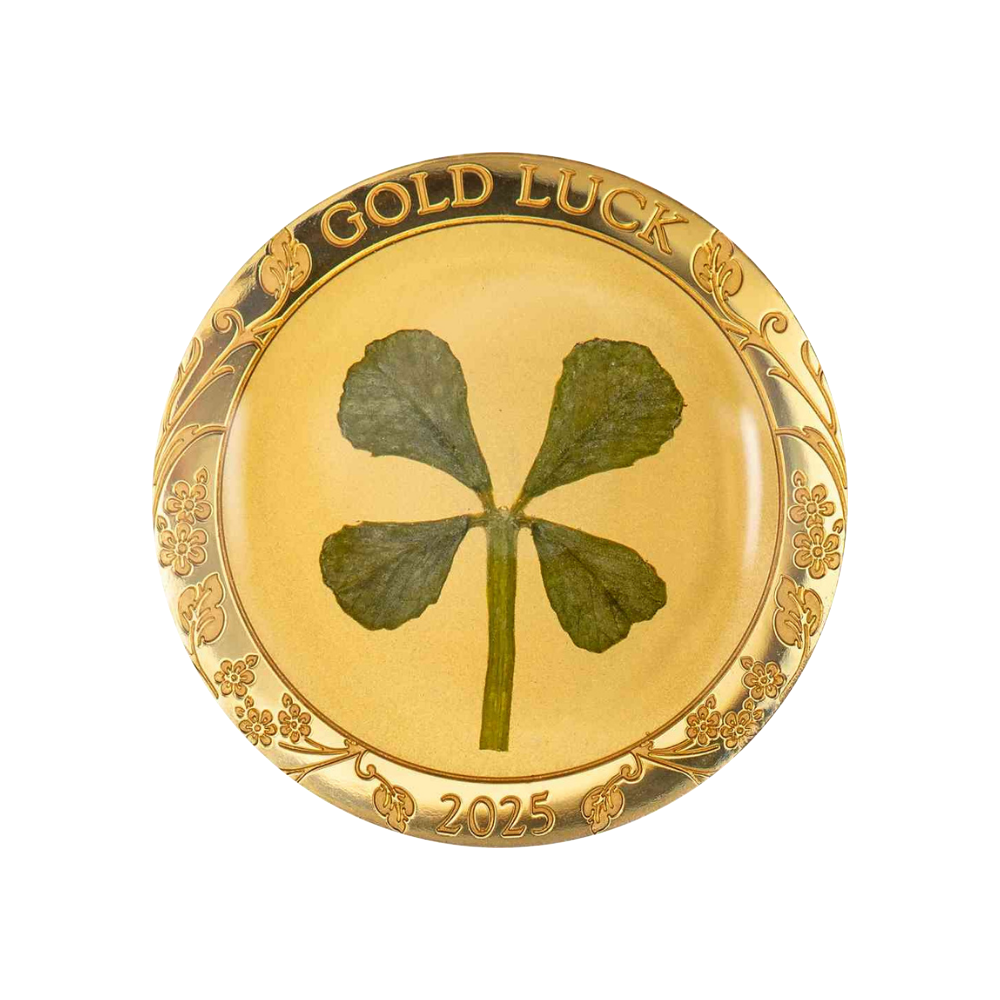 OUNCE OF LUCK Four Leaf Clover Gold Coin $1 Palau 2025