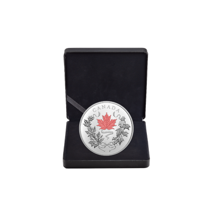 OUR NATIONAL COLOURS 100th Anniversary 10 Oz Silver Coin $100 Canada 2021