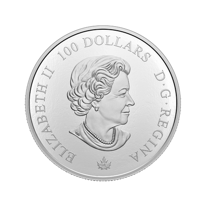 OUR NATIONAL COLOURS 100th Anniversary 10 Oz Silver Coin $100 Canada 2021