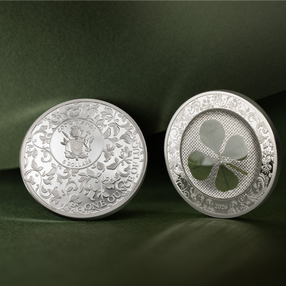 Ounce of Luck Four Leaf Clovers 1 Oz Silver Coin 2026