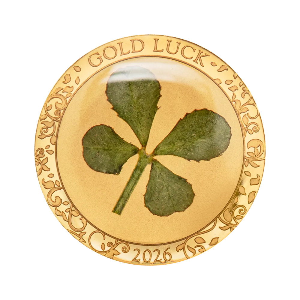 Ounce of Luck Four Leaf Clover Gold Coin 2026