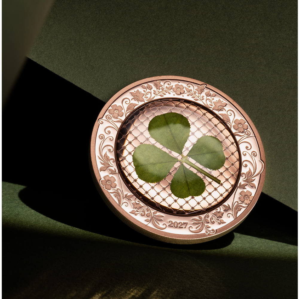 Ounce of Luck Four Leaf Clovers 1 Oz Silver Coin 2027 CIT COIN INVEST AG